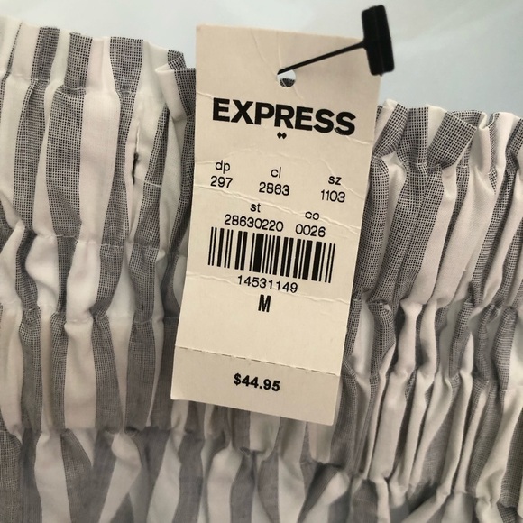 NWT Express Striped Cotton Peplum Camisole - Picture 6 of 14